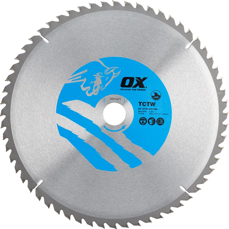 OX Wood Cutting Circular Saw Blade 305-30mm, 60 Teeth ATB