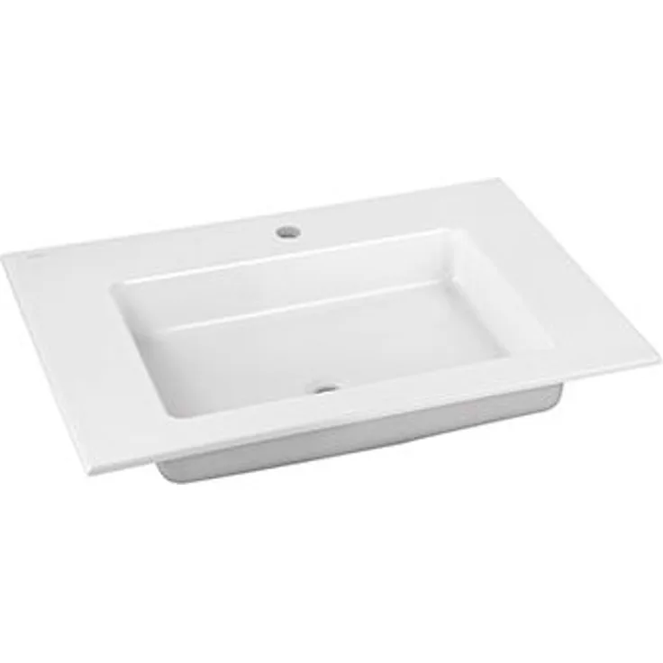 Keuco Royal 60 Einbauwaschtisch B:105,5xT:53,8cm 1 Hahnloch ohne Überlauf weiß 32150311001