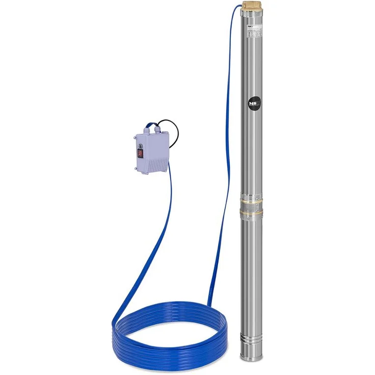 MSW - Pumpe Brunnenpumpe Tiefbrunnenpumpe Tauchpumpe 10.800 L H 2200 Watt Edelstahl – Bild 1
