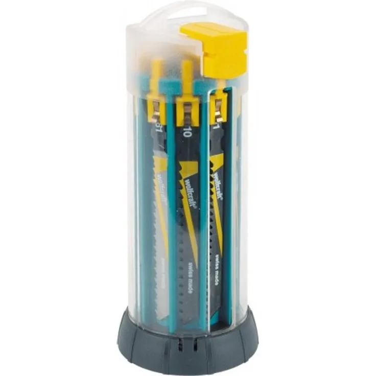 Wolfcraft 3559000 Stichsägeblatt-Box 10 tlg, rot, Stück