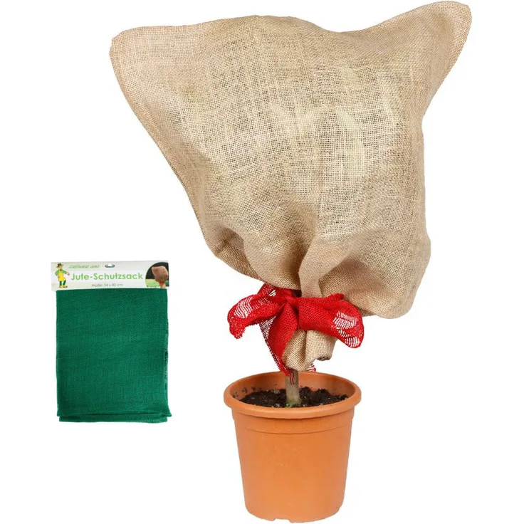 Jutesack grün Pflanzen-Schutzsack Winterschutz Pflanzenschutz Frostschutz 57x78