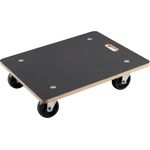 Metafranc Transportroller 590 x 490 mm - 400 kg Tragkraft - Siebdruckplatte - PA-Räder - Möbelroller - Transporthilfe für Umzug - Rollwagen für Möbel-Transport - Kistenroller aus Holz - 822020