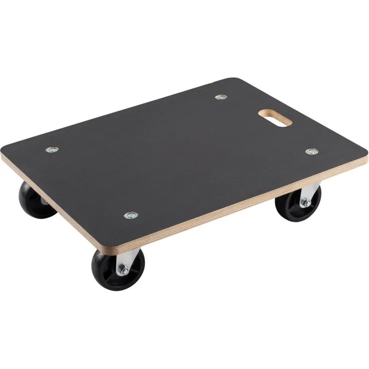Metafranc Transportroller 590 x 490 mm - 400 kg Tragkraft - Siebdruckplatte - PA-Räder - Möbelroller - Transporthilfe für Umzug - Rollwagen für Möbel-Transport - Kistenroller aus Holz - 822020