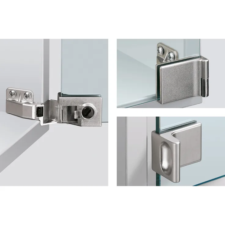 HETTICH Glastürscharnier ET 5160, vernickelt, matt