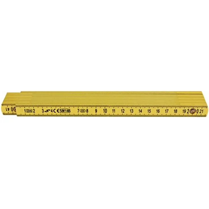 Toolland WM300020 Glasfaser Gliedermaßstab, Doppel, 2 m Länge