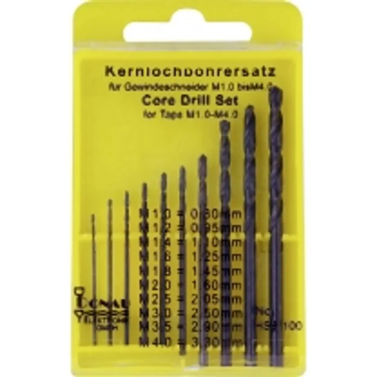 Unbekannt Donau Elektronik HSS100 Kernbohrer Set 10-TLG. für Wasserhähne M1-M4, Mehrfarbig