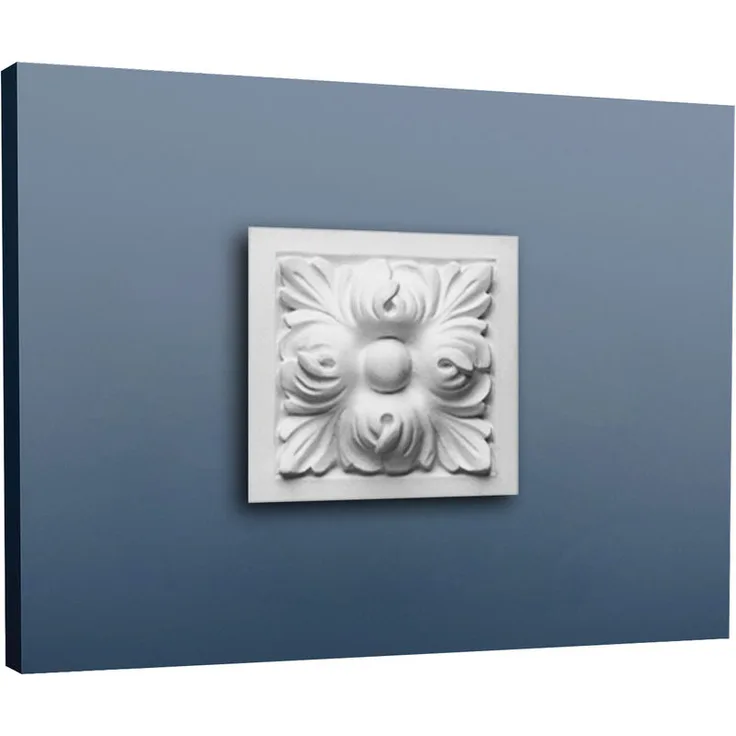 Zierelement Stuck Decor D210 LUXXUS Türumrandung Stuck Decken Wand Dekor Profil Akanthus Blätter 9 x 9 cm - Orac