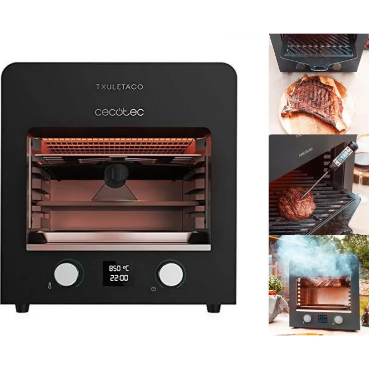Elektrogrill Cecotec Txuletaco 8000 Inferno 850C 2200W 31 x 35,5 x 36,5 cm Schwarz