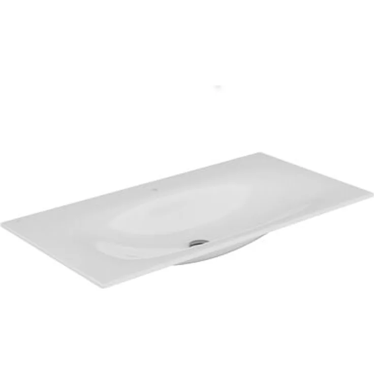 Keuco Edition 11 Einbauwaschtisch B:105,5xT:53,8cm 1 Hahnloch mit verdecktem Überlauf weiß 31150311001