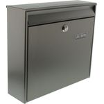 BURG-WÄCHTER, Edelstahl-Briefkasten mit Öffnungsstopp, A4 Einwurf-Format, Borkum 3877 Ni, Edelstahl