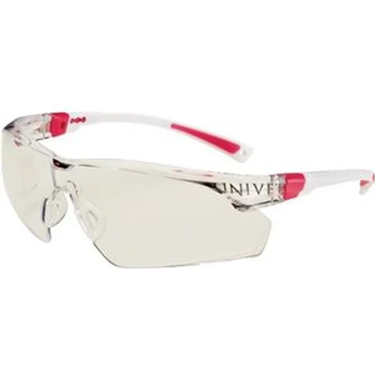 Univet 506U.03.02.00 Schutzbrille''Nr.506U'' mit klarem Glas in weiß-rosa