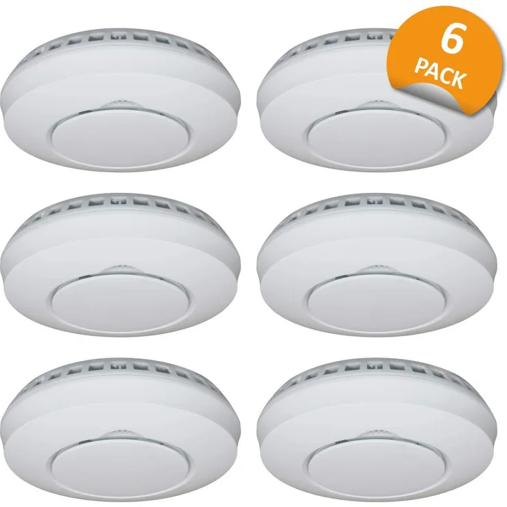 ELRO Connects FZ5002R Funk Rauchmelder-DIN EN14604 -mit Hitzesensor-Vernetzbar-6-er Set