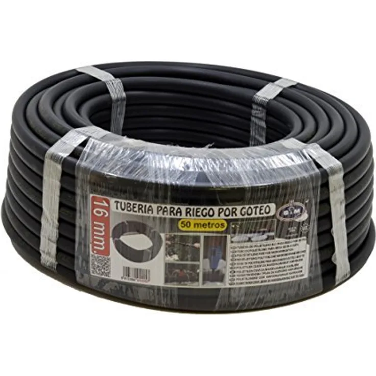 S & M 010057 Drip Rohr, 16 mm x 50 m, schwarz Bewässerungszubehör