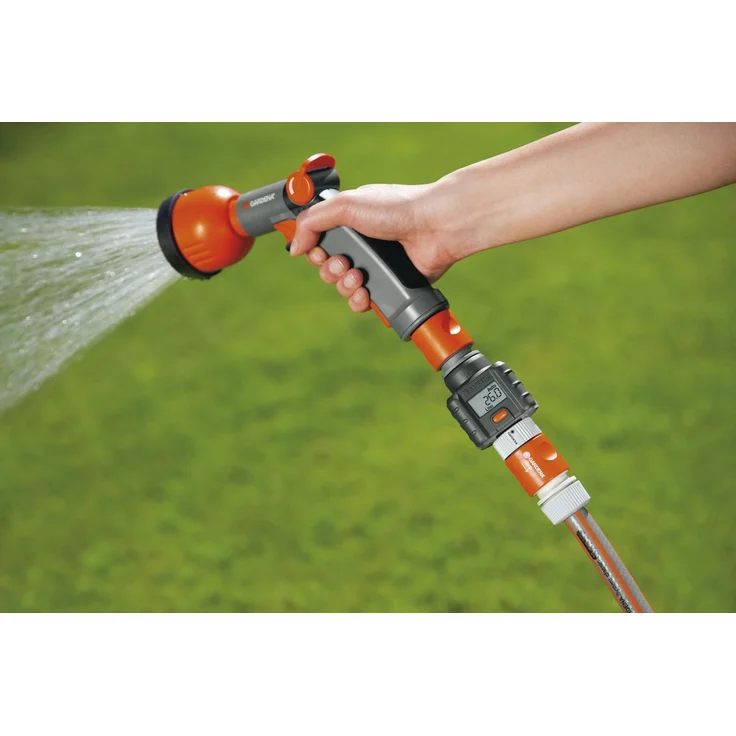 GARDENA Wassermengenzähler: Praktischer Wasserzähler zur Anbringung am Wasserhahn oder Verbrauchsgerät, zur Kontrolle des Wasserverbrauchs, mit übersichtlichem Display, batteriebetrieben (8188-20) 4078500818902 – Bild 5