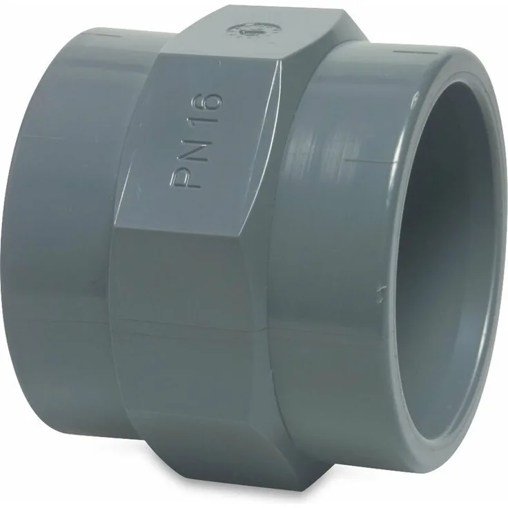 Mega Gewindemuffe PVC-U 20 mm x 1-2 Zoll Klebemuffe x Innengewinde 10 bar Grau