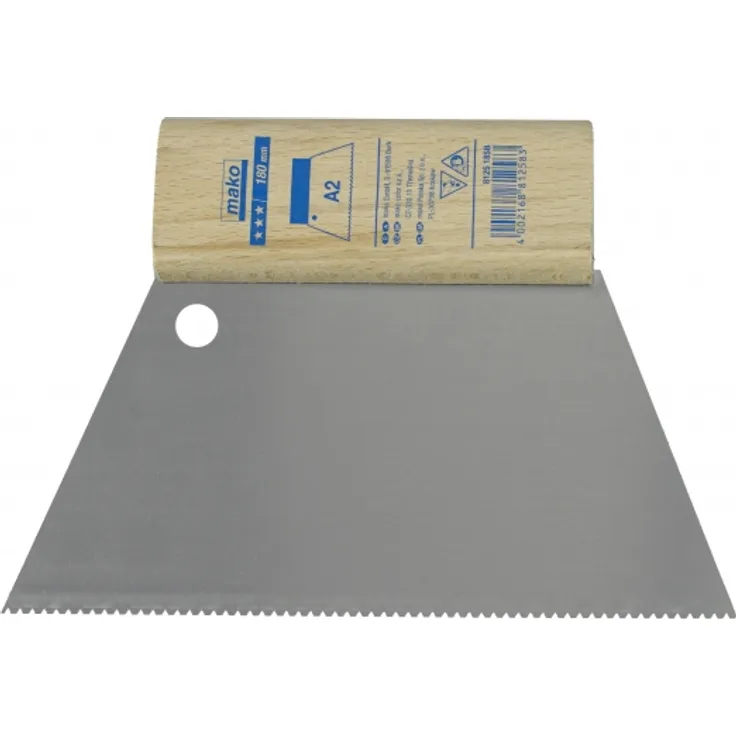 Mako Kleberspachtel Trapezform 18cm gezahnt Nr. 812518 Zahnspachtel Spachtel