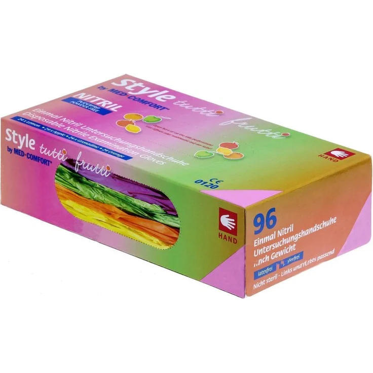 AMPri StyleTutti Frutti Nitrilhandschuhe bunt 96 Stück XS (0,13 &euro, pro 1 Stück)