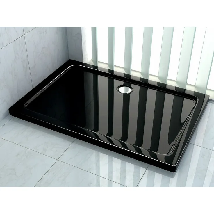 Duschtasse 160 x 90 cm (schwarz) - Schwarz
