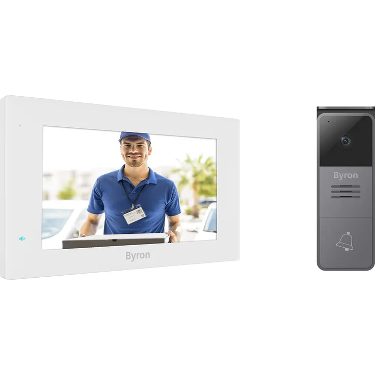 Byron DIC-24712 Video Türgegensprechanlage mit 7 Display für 1 Partei- 2-Draht-Installation