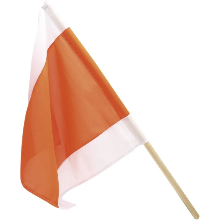 Dönges Warnflagge, 50 x 50 cm, weiß / orange, 212730
