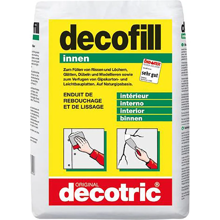 Decotric Spachtelmasse Gibs Spachtel masse Füllspachtel innen 10 kg