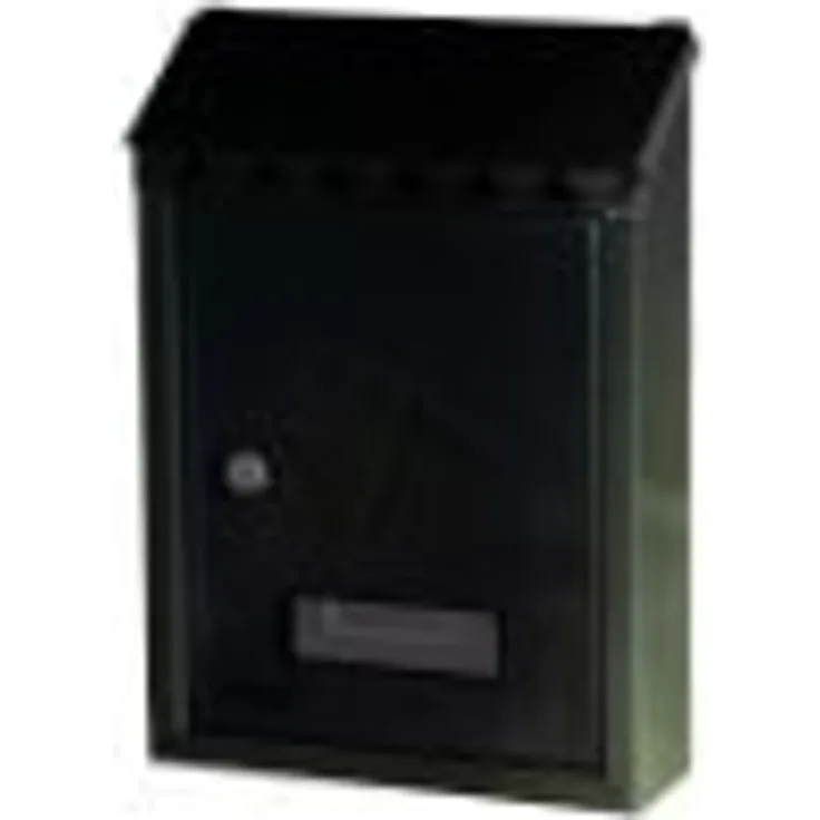 BP maurer-coated Stahl Briefkasten mit Dach Stempel schwarz