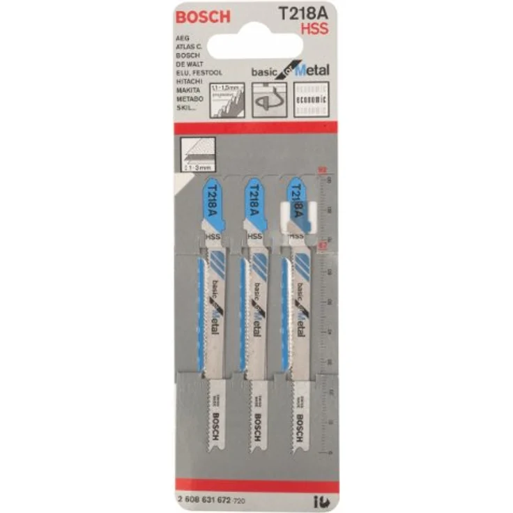 Bosch Professional 2608631672 Stichsägeblatt 3 Stichsägeblätter T 218 A – Bild 1
