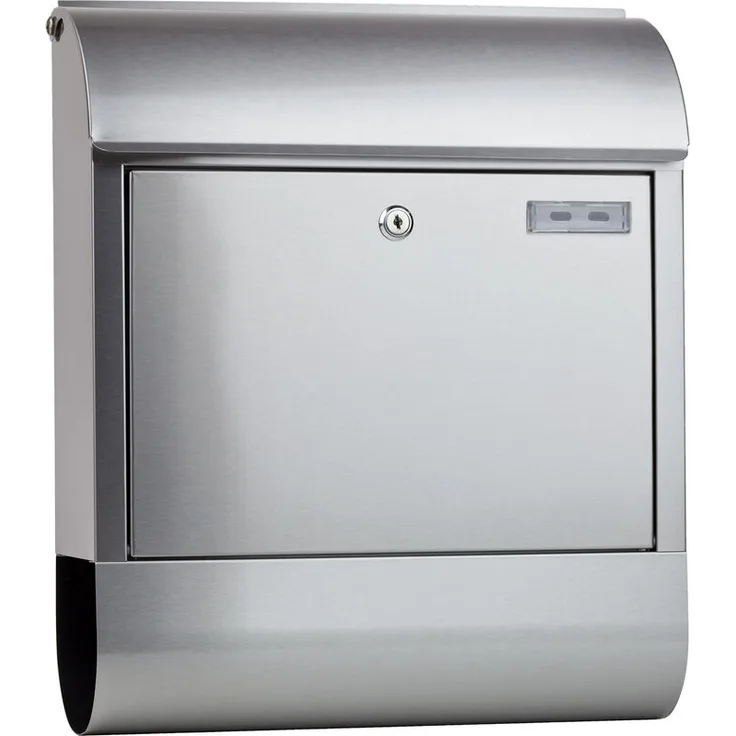 Designer Briefkasten Wandbriefkasten MAILAND mit Zeitungsrolle & Namensschild