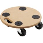 Metafranc Pflanzenroller Ø 350 mm - 150 kg Tragkraft - MDF-Platte - PP-Räder - Möbelroller - Untersetzer mit Rollen - Transporthilfe für Pflanzen - 821350