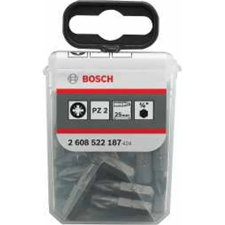 Bosch Professional Bit Extra-Hart für Phillips-Kreuzschlitzschrauben im Bitspender (PZ2, Länge: 25 mm, 25 Stück) – Bild 1