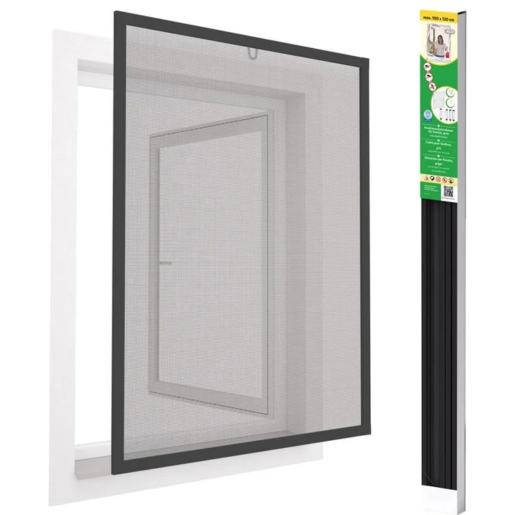 easy life Insektenschutz Fenster greenLINE 100 x 120 cm in Anthrazit Fliegengitter mit ALU Rahmen – Bild 1