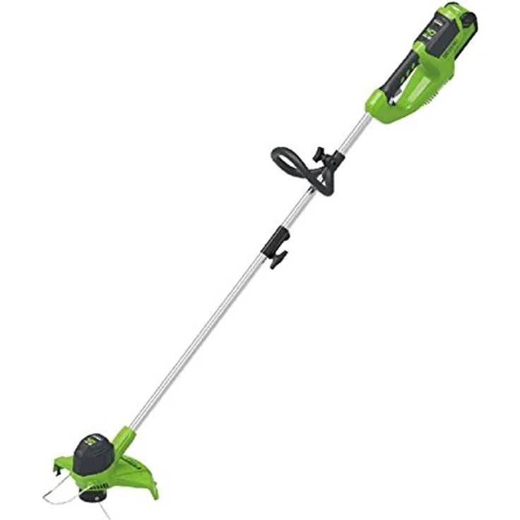 Greenworks Akku-Rasentrimmer G40LT (Li-Ion 40V 30cm Schnittbreite 7000U-min dreh- und neigbarer Motorkopf verstellbarere Zusatzhandgriff Alu-Führungsholm Flowerguard ohne Akku und Ladegerät) – Bild 1