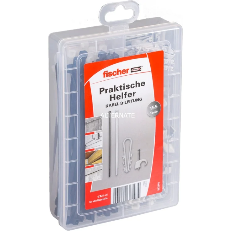 fischer Praktische Helfer, Kabel und Leitung Nagel, 155-teilig