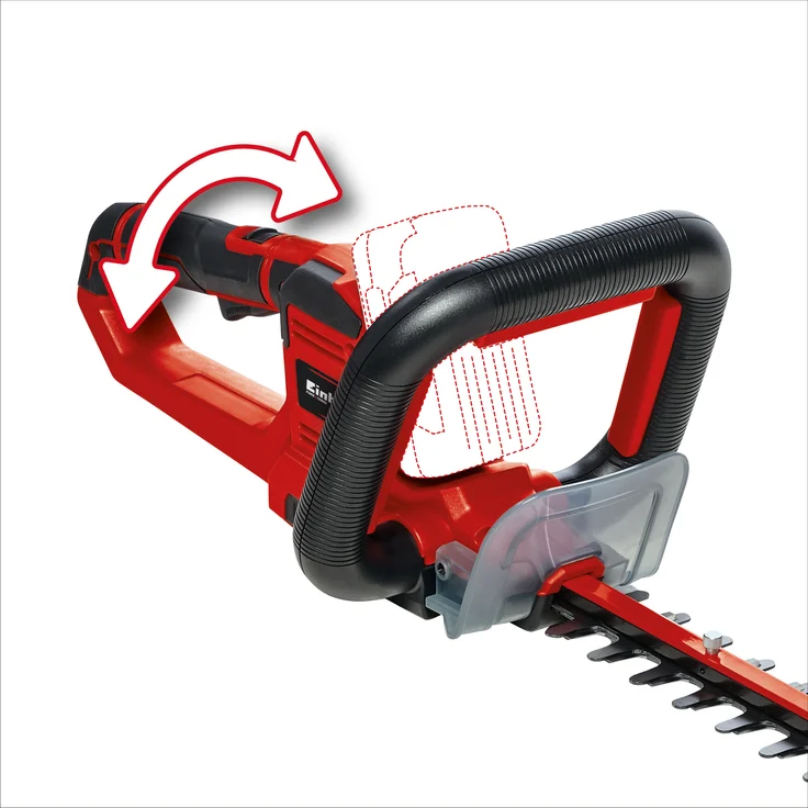 Einhell Akku-Heckenschere GE-CH 18-60 Li-Solo Power X-Change (Lithium-Ionen, 18 V, 67 cm Schwertlänge, 60 cm Schnittlänge, 22 mm Zahnabstand, Metallgetriebe, ohne Akku und Ladegerät) – Bild 3