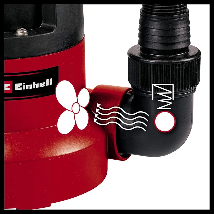 Einhell Tauchpumpe GC-SP 3580 LL (350 W, 8.000 Liter pro Stunde, flachabsaugend bis 1 mm, Pumpenstart ab 8 mm, integriertes Rückschlagventil) Tauchpumpe – Bild 3