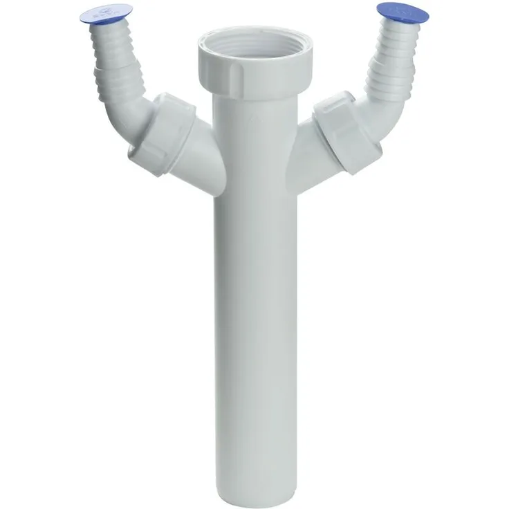Verstellrohr Tauchrohr Bördelrohr 1 1-2 Zoll x DN40 2x Anschlüsse Siphon Spüle
