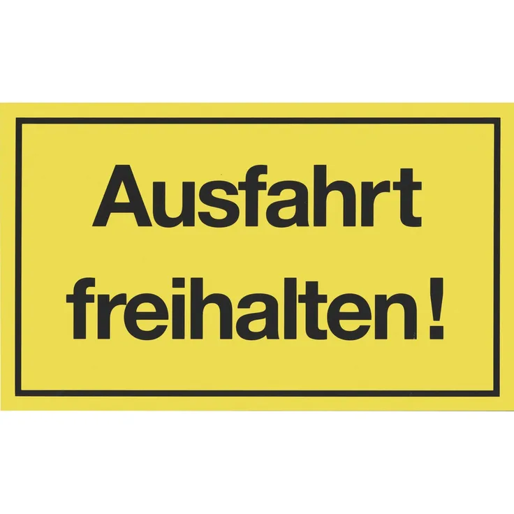Metafranc Hinweisschild ''Ausfahrt freihalten!'' - 300 x 200 mm - Beschilderung - Infoschild - Verbotsschild - Halteverbot - Parkverbot - Grundstückskennzeichnung - Gewerbekennzeichnung - 500270