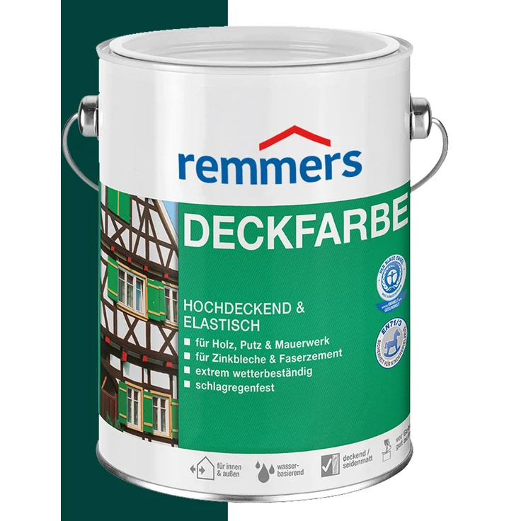 Remmers - Remmers Deckfarbe Flaschengrün 2,5 L Eimer - grün – Bild 1
