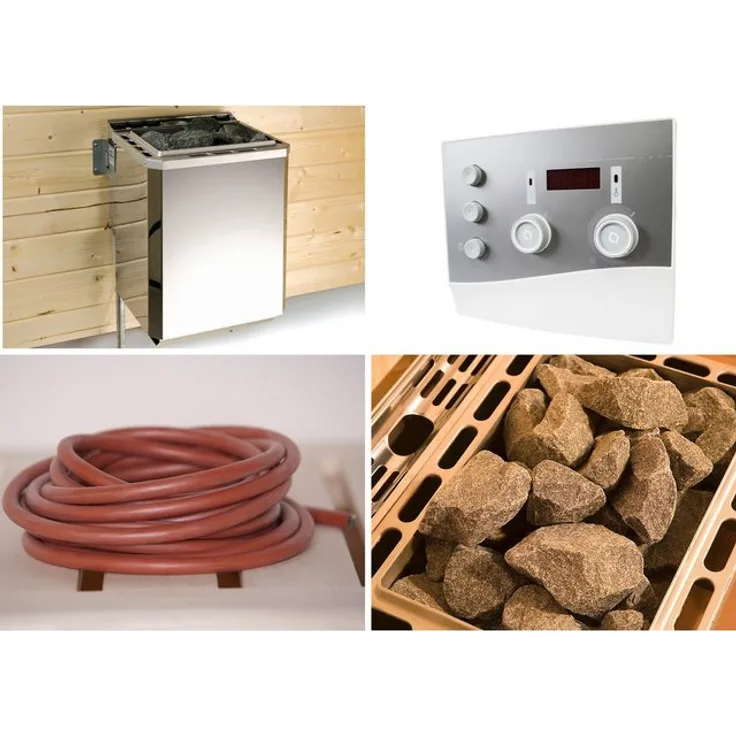 WEKA Set: Bio-Kombiofen »Technikpaket 2«, 9 kW, externe Steuerung, inkl. Zubehör