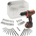 Black + Decker BDCDD12ATQW BDCDD12AT-QW, 10.8 V, Schwarz, Orange