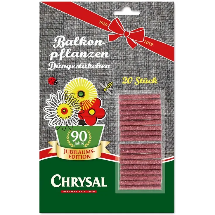 Chrysal Balkonpflanzen Düngestäbchen Jubiläum - 20 Stück