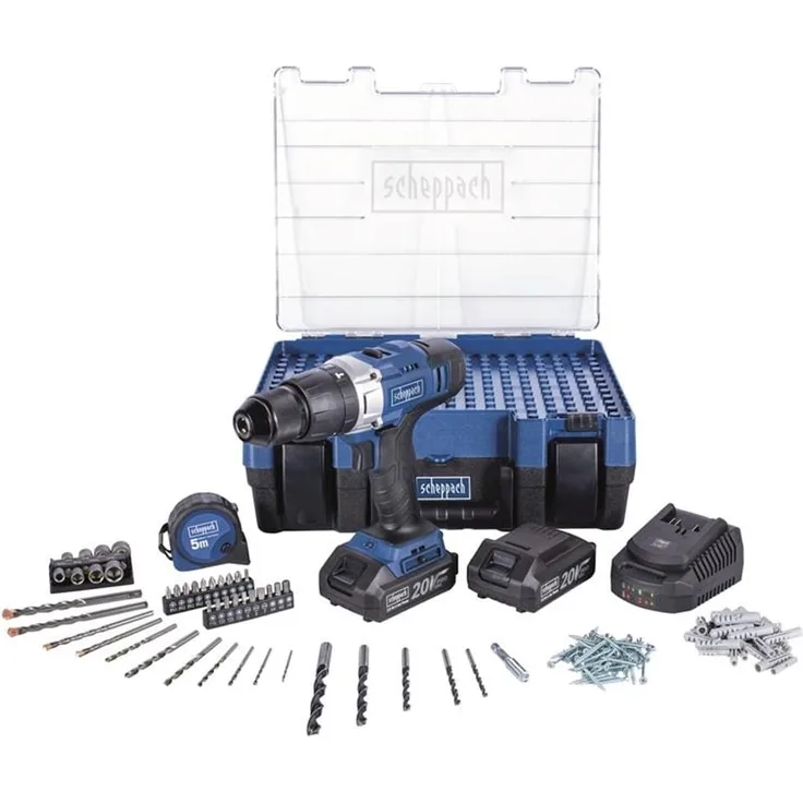 SCHEPPACH DTB20ProS Akkuschrauber Set 20V Schlagbohrer? Akku?? Zubehär