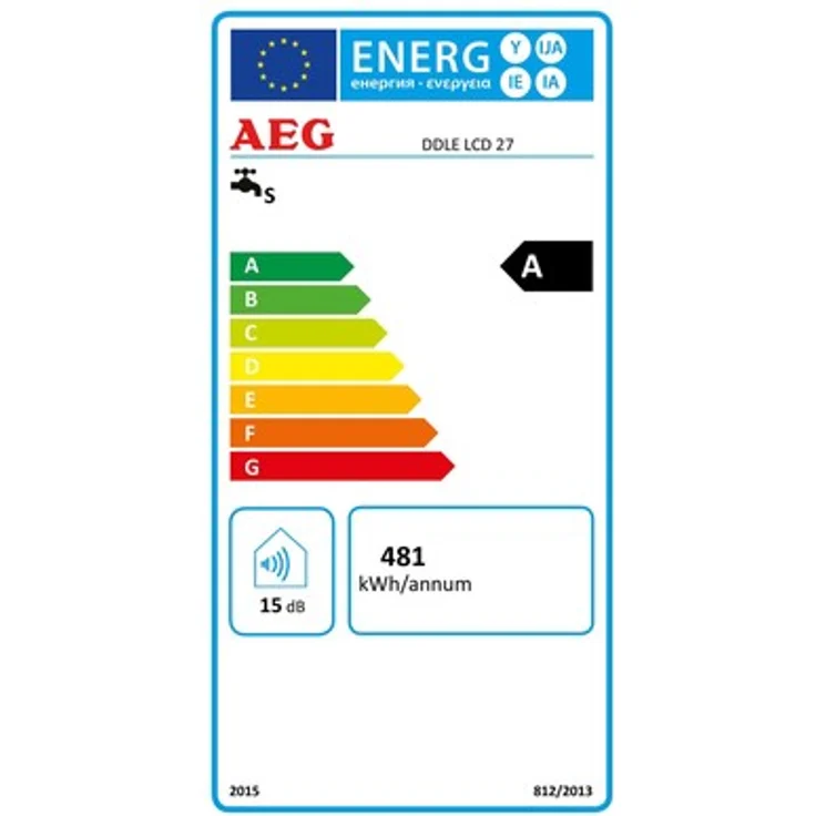 AEG Haustechnik AEG Haustechnik AEG elektronischer Durchlauferhitzer DDLE LCD, 27 kW, druckfest, gradgenaue Temperaturwahl, zweifarbiges LC-Display, solargeeignet, 222395, 400 V, Weiß – Bild 2