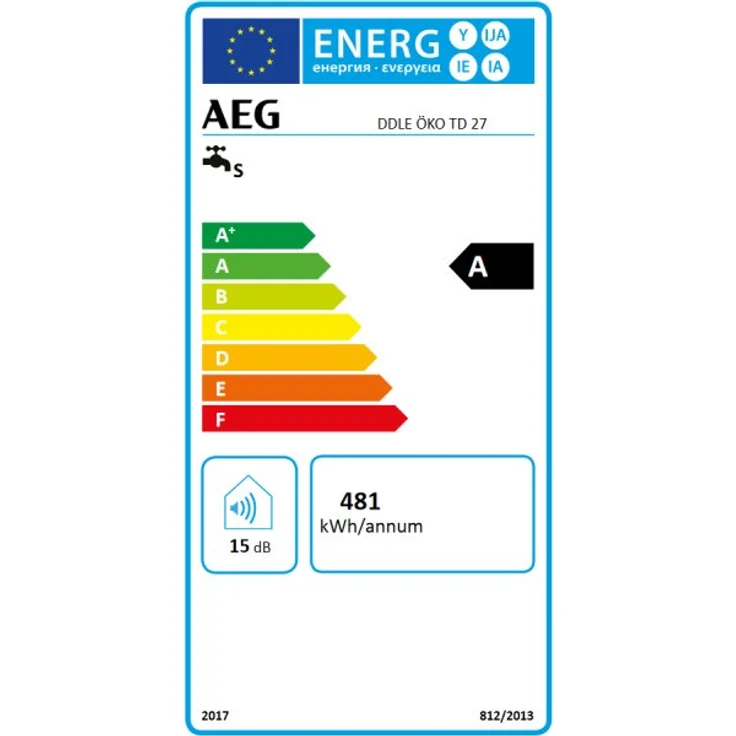 AEG vollelektronischer Durchlauferhitzer DDLE ÖKO TD, 27 kW, LCD, ECO-Funktion, Regendusche, 222399 – Bild 2