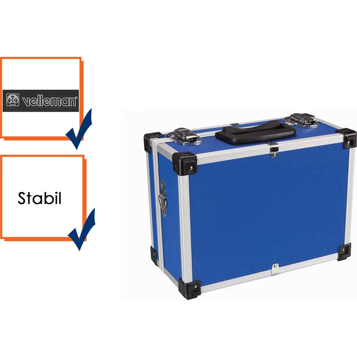 Werkzeugkiste Werkzeugkasten Aluminum Case 32x23x15,5cm blau