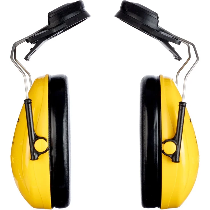 3M Peltor Optime I Kapselgehörschutz, Helmkapsel P3E, SNR 26 dB, Steckbefestigung für Helme mit 30 mm-Schlitz, 1 Stück, gelb