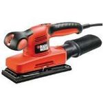 Black+Decker Schwingschleifer, Schleifmaschine (hoher Kreisdurchmesser, für große Flächen, ergonomischer Softgriff, integrierter Staubfangsack, Schleifpapier, versiegelter Schalter) KA320EKA