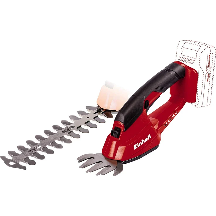 Einhell Akku-Gras- und Strauchschere GE-CG 18 Li-Solo Power X-Change Li-Ion, 18 V, Schnittbreite Grasschneideblatt 100 mm, Schnittbreite Strauchmesser 200 mm, ohne Akku und Ladegerät – Bild 1
