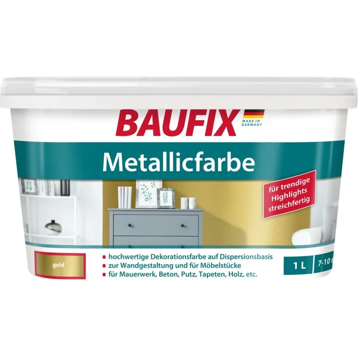 Metallicfarbe gold - Baufix