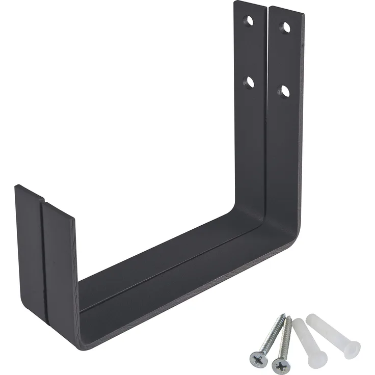 Windhager Blumenkasten-Halter zur fixen Wandbefestigung, Tragkraft 20 kg, Anthrazit 15 x 13 cm, 05815